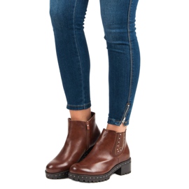 Anesia Paris Boty Jodhpur na vysokých podpatcích černá hnědý 2