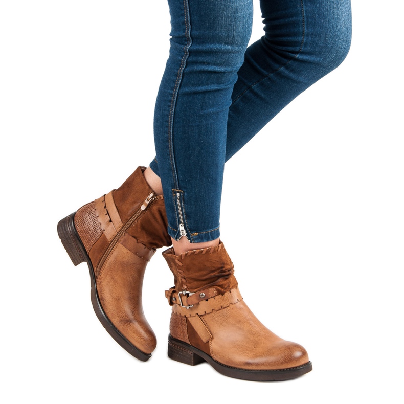 SDS Hnědé pracovní boty hnědý 1