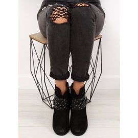 Boty na stabilním podpatku černé G-36 Black černá 1