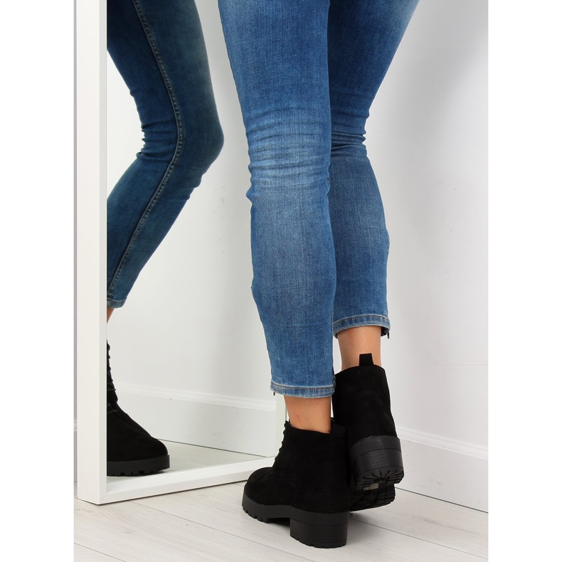 Šněrovací boty černé 2017-4 černé černý 2