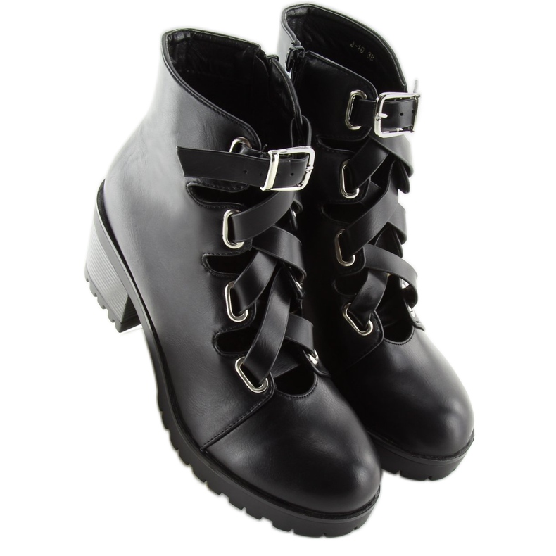 Vystřihněte černé rockové boty J-10 Black černý 2