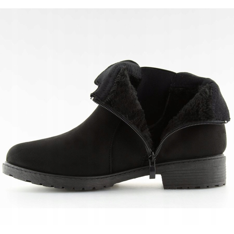 Černé černé boty XY-528 Black Jodhpur černý 2