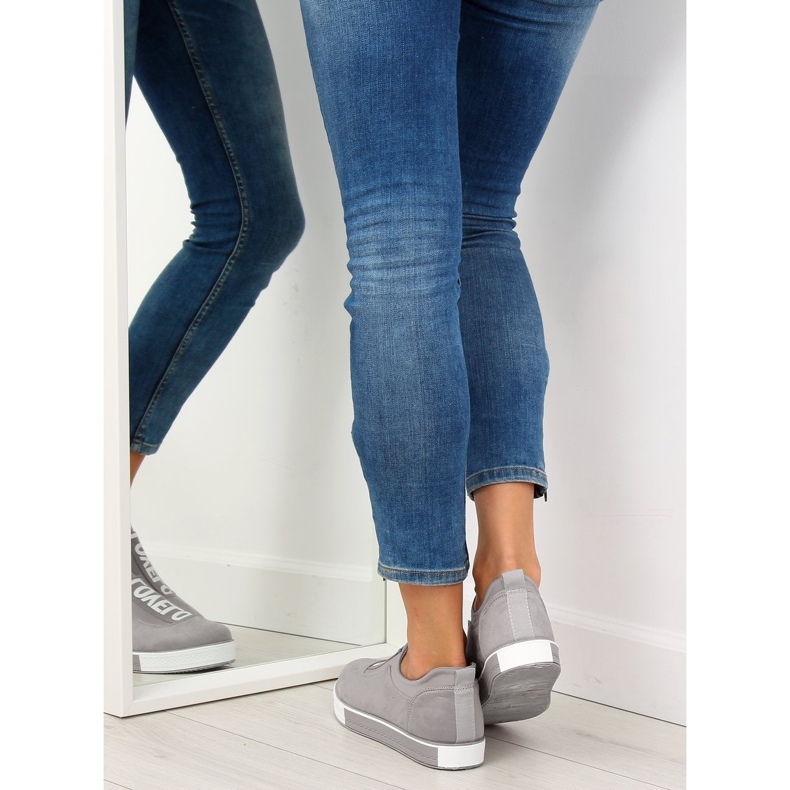 Šedé Dámské šedé tenisky X-9707 Grey šedá 1