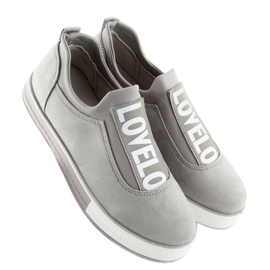 Šedé Dámské šedé tenisky X-9707 Grey šedá 2