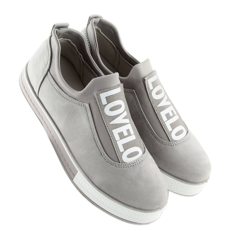 Šedé Dámské šedé tenisky X-9707 Grey šedá 2