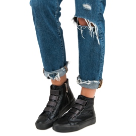 Černé tenisky nad kotníkem černý 1