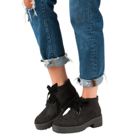 Anesia Paris Módní semišové boty černý 1