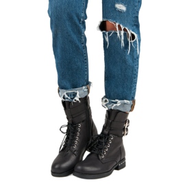 Super Me Pohodlné kozačky černá 1 Super Me Pohodlné kozačky černá 1