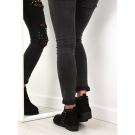 Dámské černé kotníkové boty černé L1217 Black černý 1