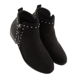 Dámské černé kotníkové boty černé L1217 Black černý 2