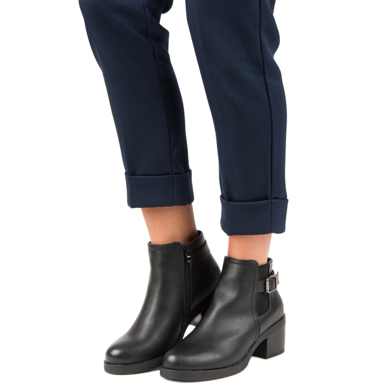 Anesia Paris Pohodlné boty Chelsea černá 1