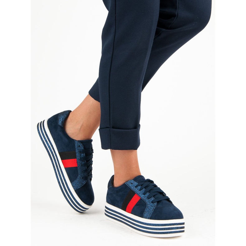 Tenisky na platformě VICES modrý 2