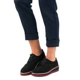 Semišové boty svěráky černý 1