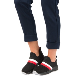 Černé nazouvací tenisky černý 1