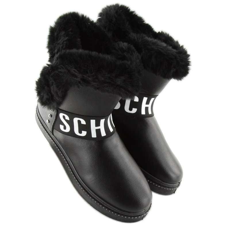 Černé dámské sněhové boty NB239P-1 černé černý 2