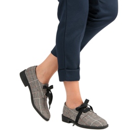 Vázané kostkované boty VICES šedá 2