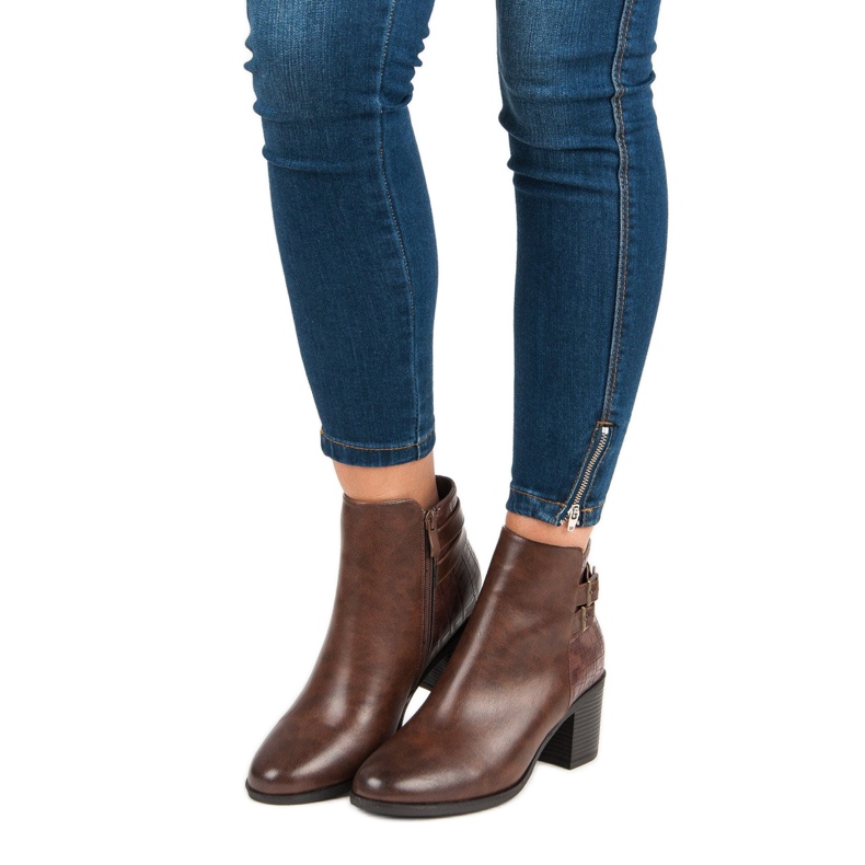 Filippo Klasické kozačky na vysokém podpatku hnědý 1