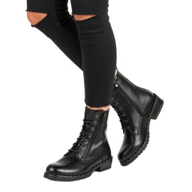 Filippo Vázané dělnické boty černý 1