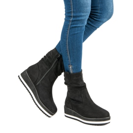 Primavera Černé klínové boty černá 2