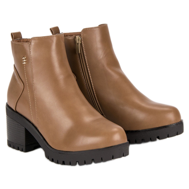 Hnědé vysoké podpatky hnědý 1