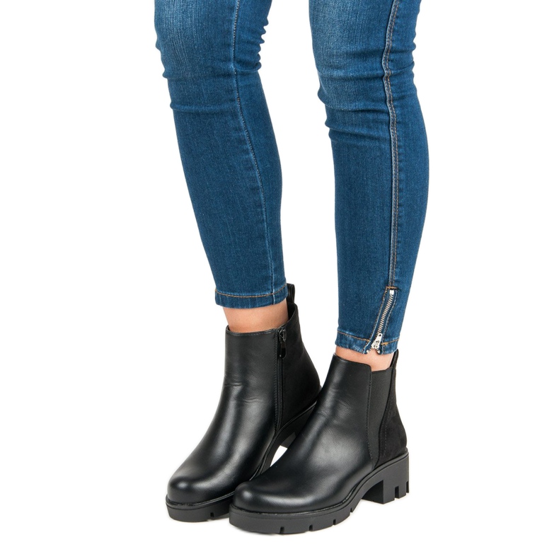 Lucky Shoes Pohodlné podzimní boty černá 1