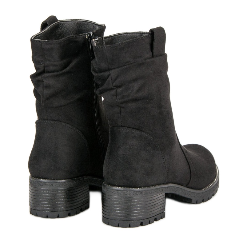 Lucky Shoes Semišoví dělníci černá 1