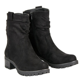 Lucky Shoes Semišoví dělníci černá 2