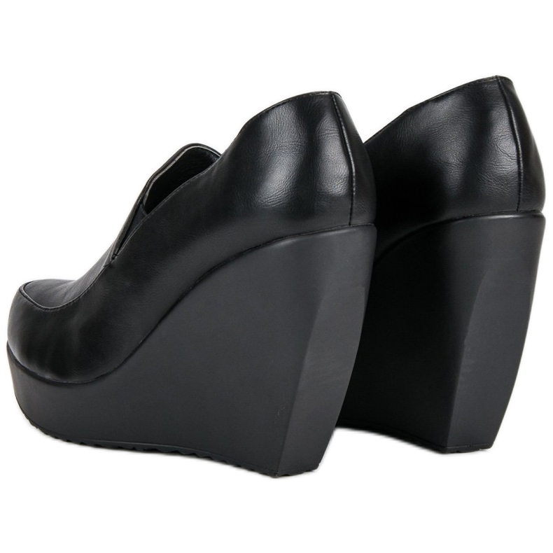 J. Star Černé klínové podpatky černá 2