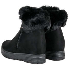 Lucky Shoes Černé klínové boty černá 2