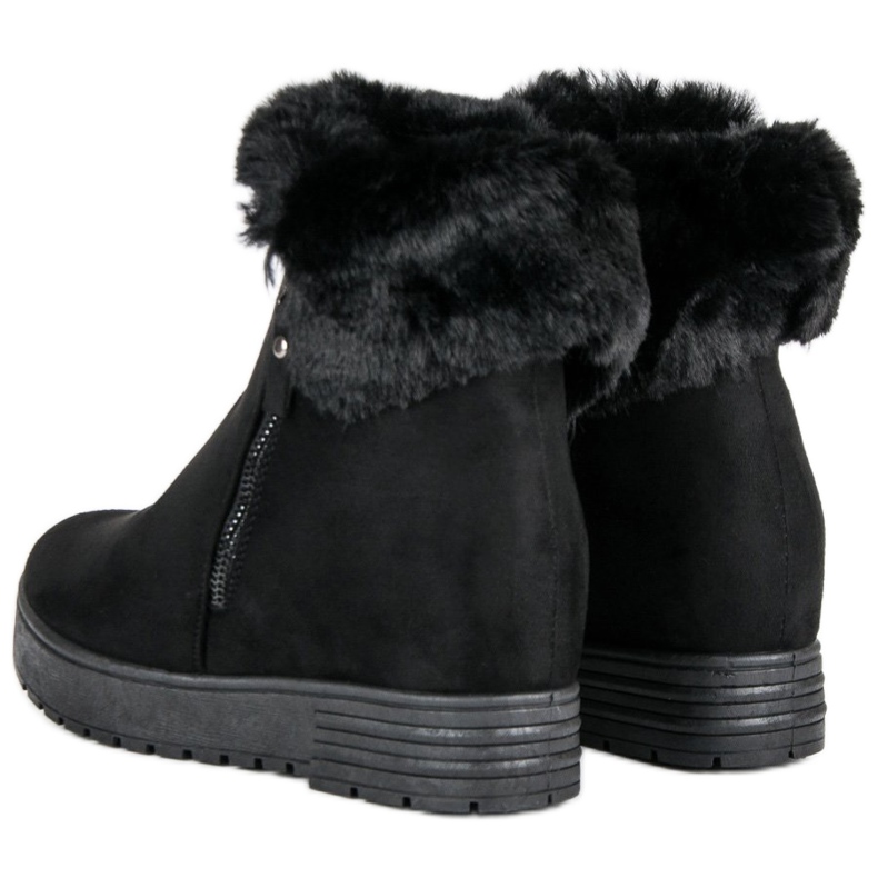 Lucky Shoes Černé klínové boty černá 2