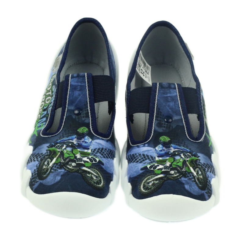 Pantofle dětské dětské Befado 290y170 modrý zelená námořnická modrá 4