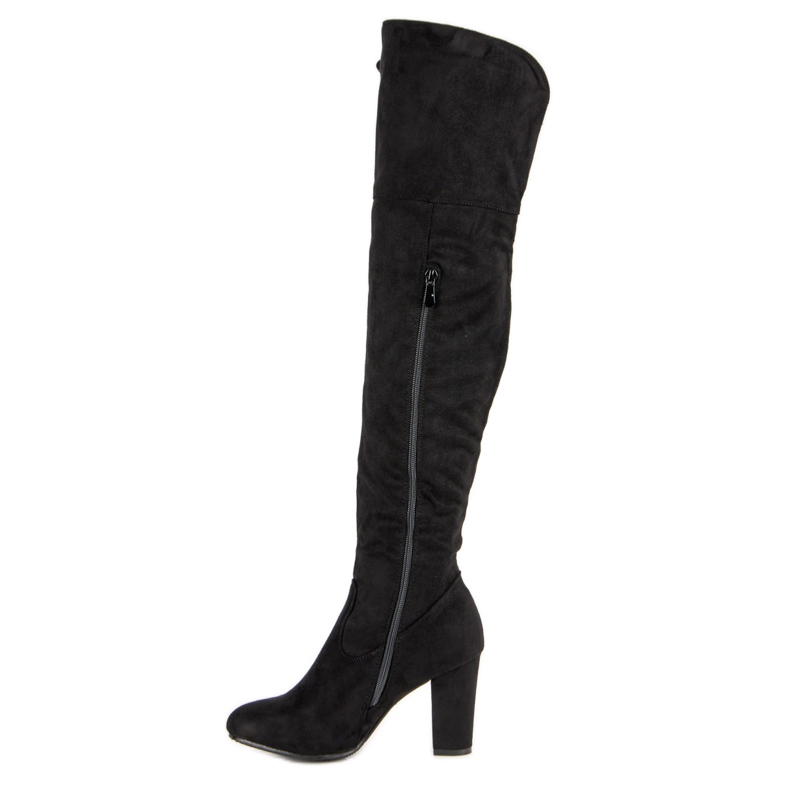 R'S Mušketýři z černého semiše černá 1