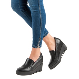 J. Star Elegantní klínové boty černá 2