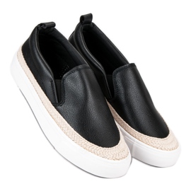 J. Star Slipony Espadrilles černá 3