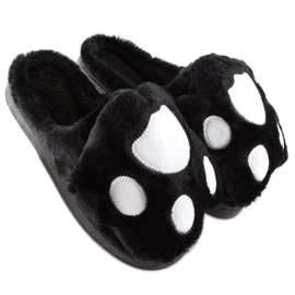 Černé dámské černé pantofle DD93 černé černá 2