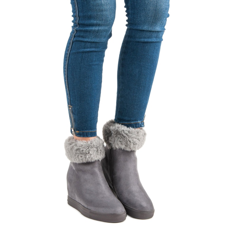 Seastar Šedé klínové boty černý šedá 2