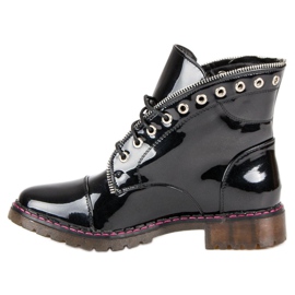 Lucky Shoes Lakovaní dělníci černý 1