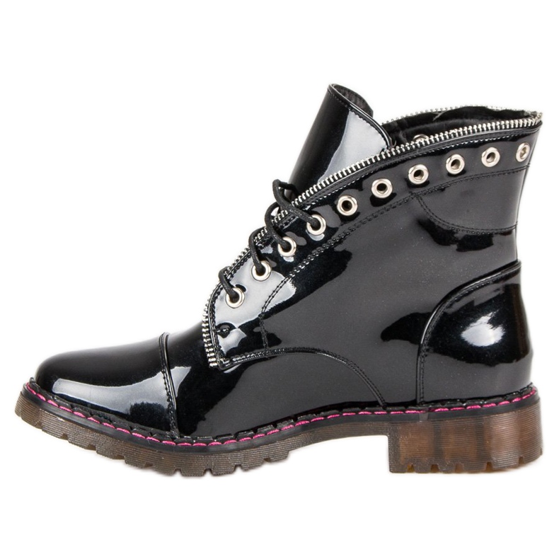 Lucky Shoes Lakovaní dělníci černý 1