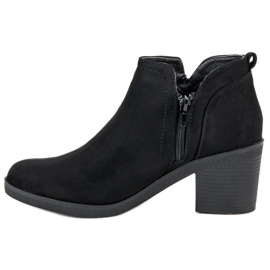 Ideal Shoes Kozačky na vysokém podpatku černý 1