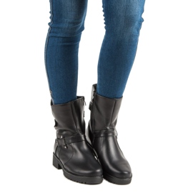 Teplé boty Dělníci černá 2