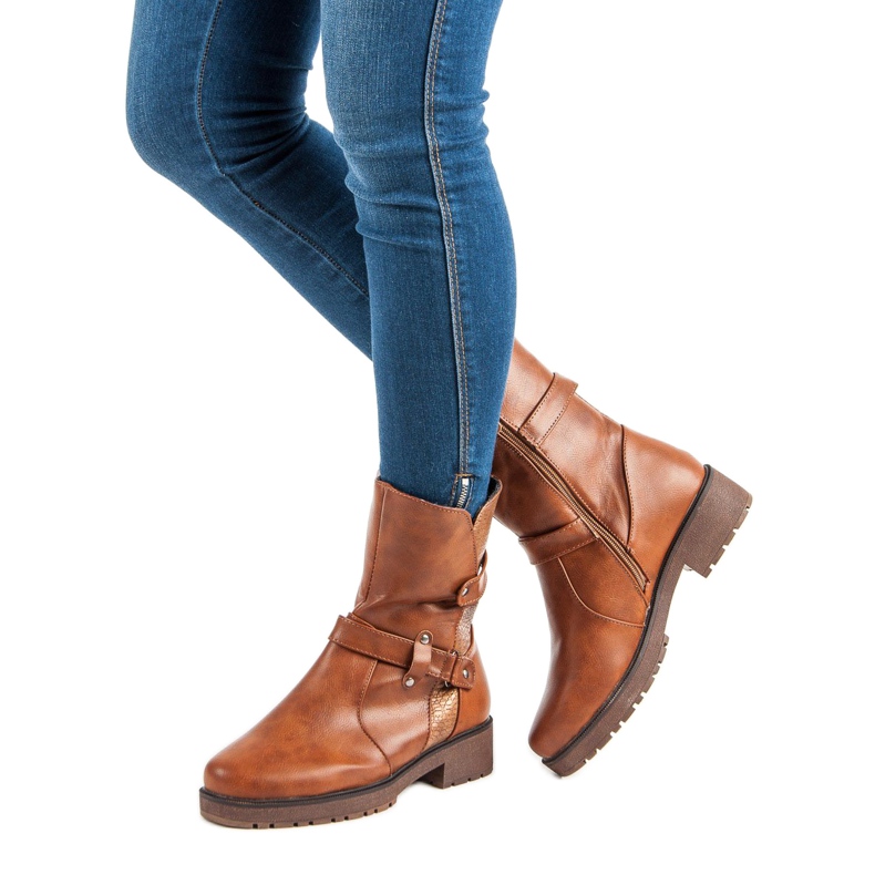 Teplé boty Dělníci hnědý 1