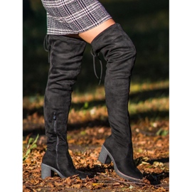 Seastar Vysoké semišové boty černá 2