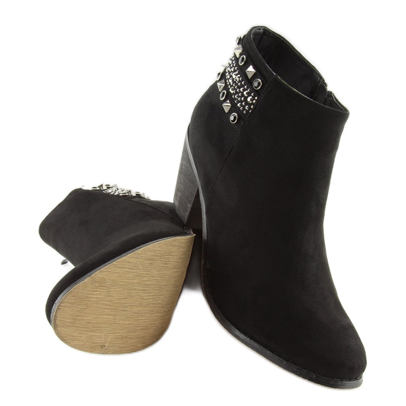 Černé dámské černé kozačky L3526 Black černý 1