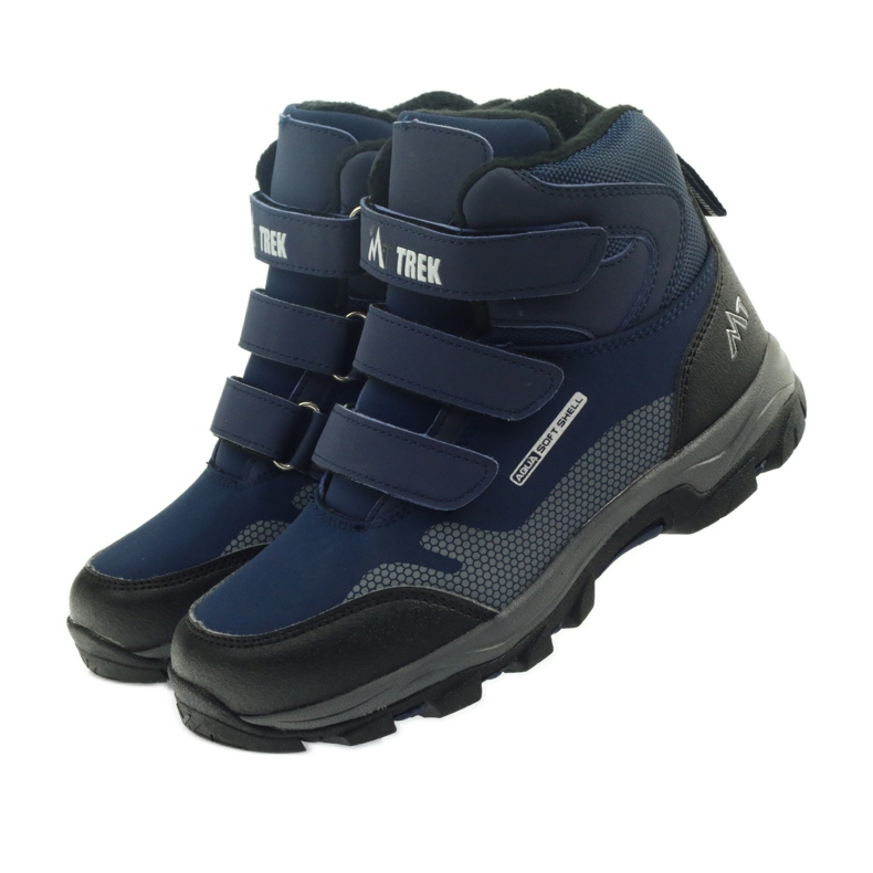 Mttrek Boty na suchý zip MT TREK 012 navy blue černý námořnická modř 4