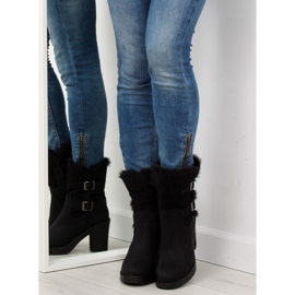 Černé polo kozačky na vysokém podpatku T119 Black černá 1 Černé polo kozačky na vysokém podpatku T119 Black černá 1