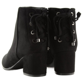 Černé vysoké podpatky 8038 černé černá 2