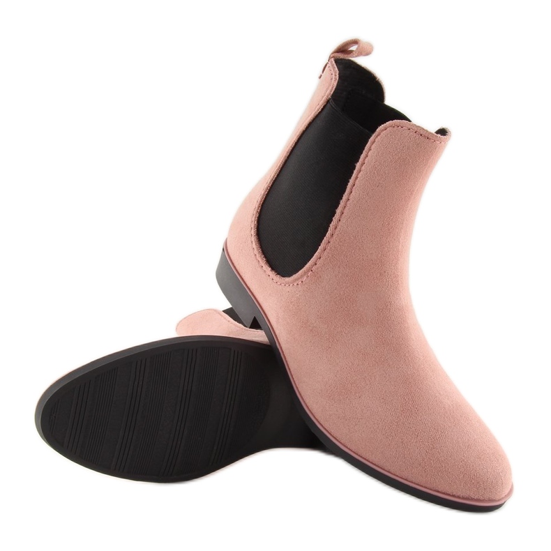 Růžové dámské boty D61 Pink Jodhpur růžový 1