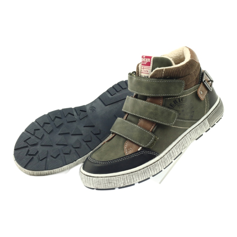 Zimní sportovní obuv American Club 17779 černá hnědý zelená 3