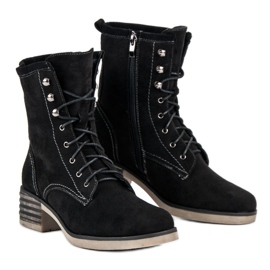 Filippo Pracovníci z černého semiše černý 1