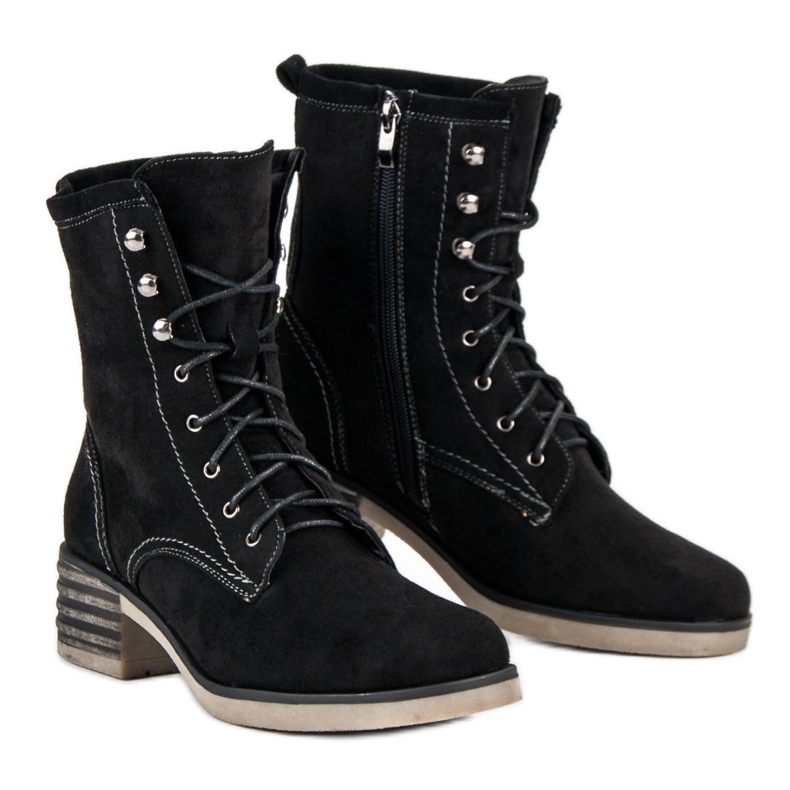 Filippo Pracovníci z černého semiše černá 1